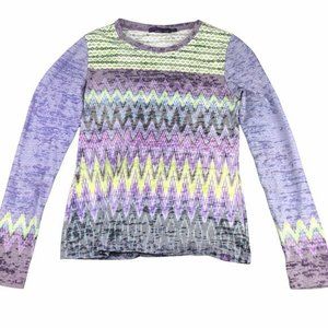 Prana Lottie Yoga Shirt Womens Burnout Long Sleeve Lightweight XXS